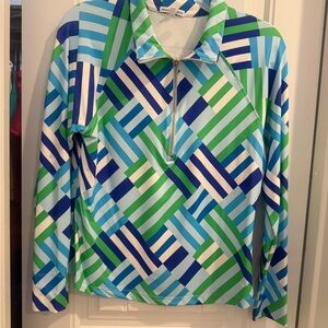 Mary Square Geometric Long Sleeve Top